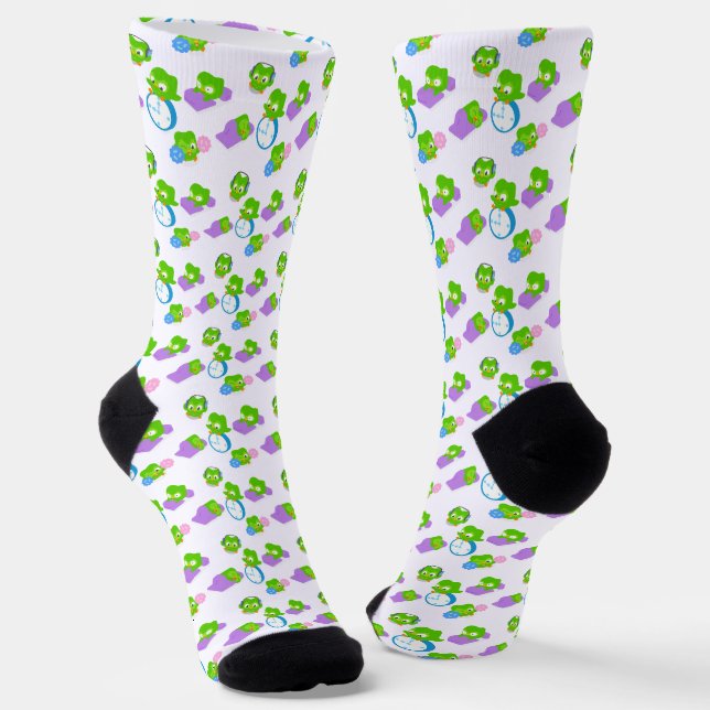 Duo Pattern Crew Socks (Angled)