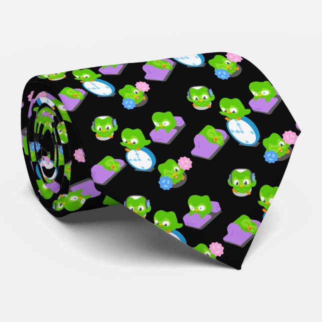 Duo Pattern Crew Socks Tie (Rolled)