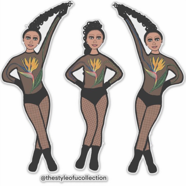 Duo-Pose Dancer Paradise #2 Sticker (Front)