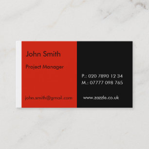 Duo - Red & Black (2" x 3.5") Business Card