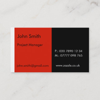 Duo - Red & Black (2" x 3.5") Business Card