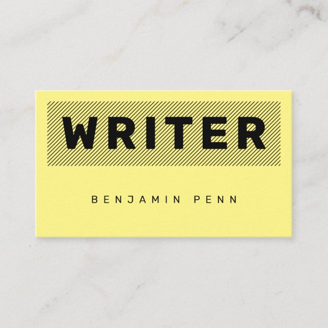 Duo tone brutal bold black yellow business card (Front)