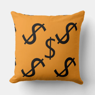 Duo Tone Dollar $ign Cushion