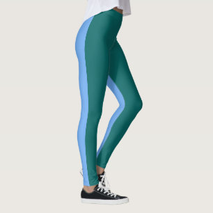 Duo Tone Green and Blue Leggings