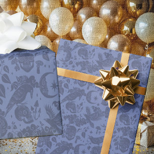 Duo-Tone Halloween Pattern Wrapping Paper Roll