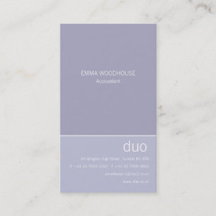 Duo Vertical Light Steel Blue Business Card
