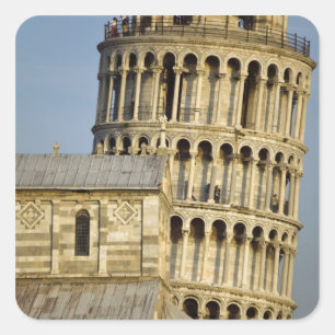 Duomo and Leaning Tower, Pisa, Tuscany, Italy Square Sticker
