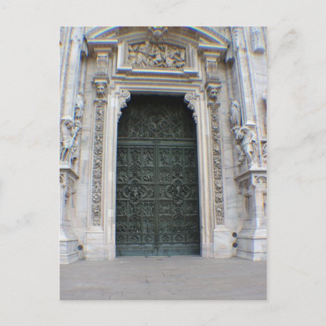 Duomo Entrance - Milano, Italy Postcard (Front)