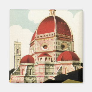 Duomo in Firenze Florence Italy Vintage Travel Art Magnet