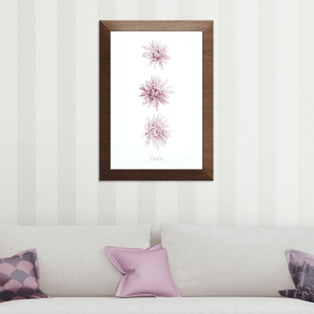 Duotone Pink Flowers Fiore Poster (Creator Uploaded)