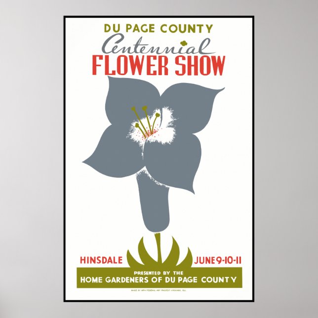 DuPage County Flower Show Poster (Front)