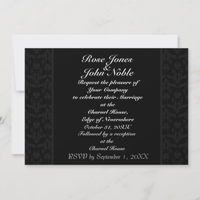 Duplex (Charcoal) Wedding Invitation (Front)