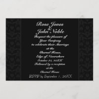 Duplex (Charcoal) Wedding Invitation