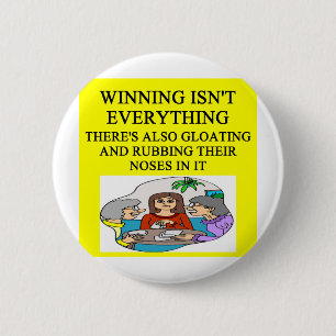 duplicate bridge and game players joke 6 cm round badge