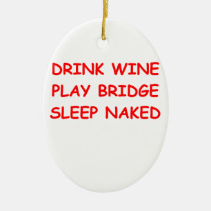 duplicate bridge ceramic ornament