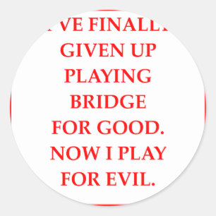 duplicate bridge classic round sticker