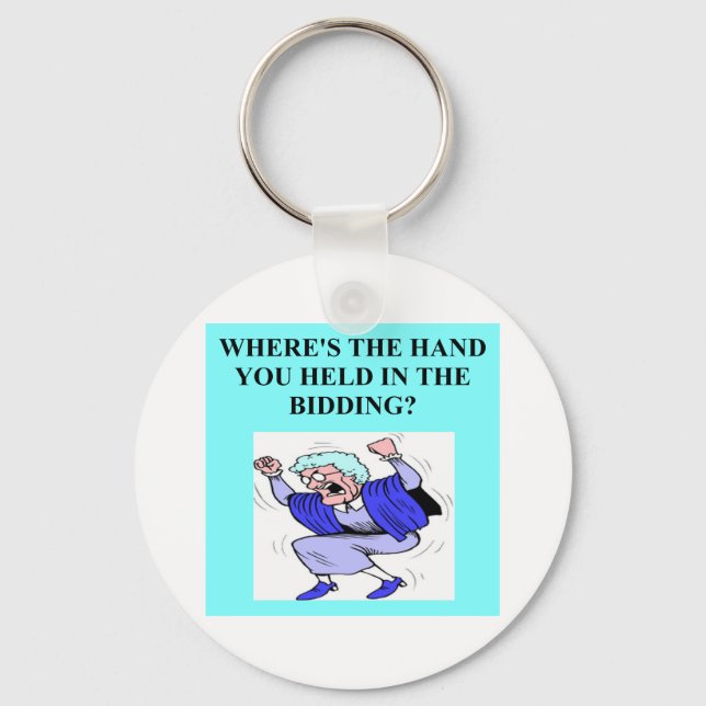 duplicate bridge game player key ring (Front)