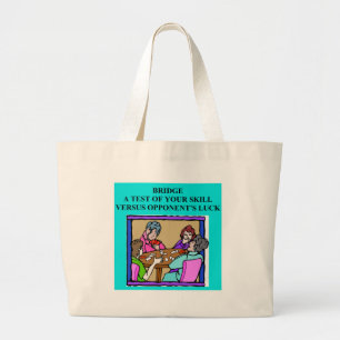 duplicate bridge game player large tote bag