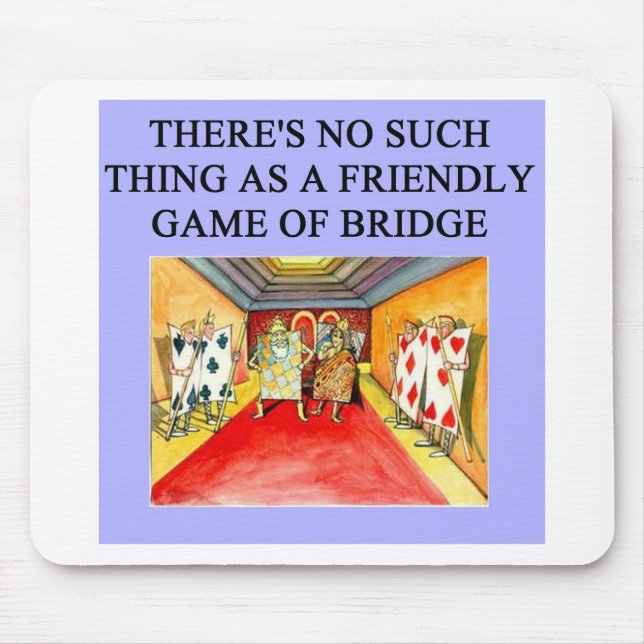 duplicate bridge game player mouse pad (Front)