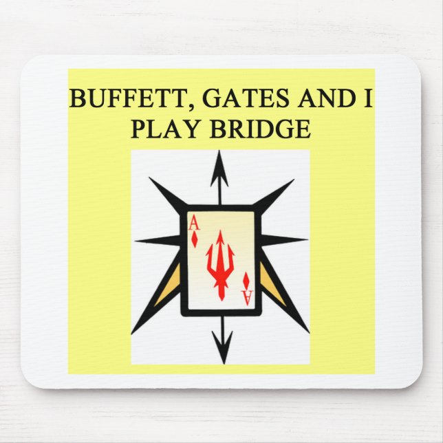 duplicate bridge game player mouse pad (Front)