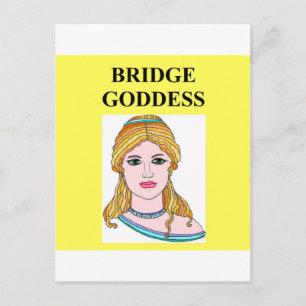 duplicate bridge game player postcard