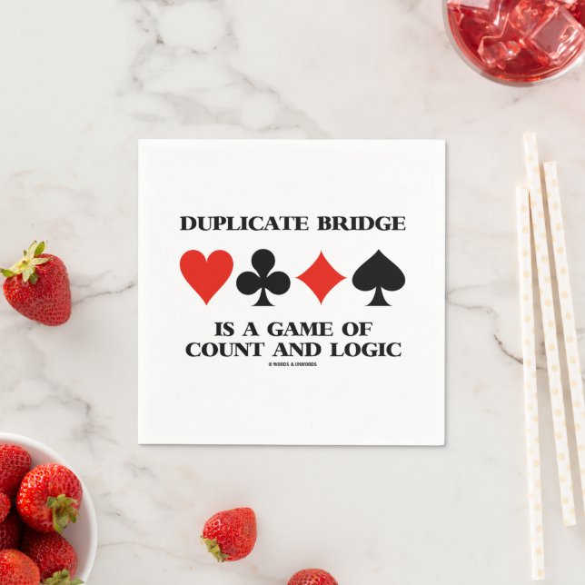 Duplicate Bridge Is A Game Of Count And Logic Napkin (Insitu)