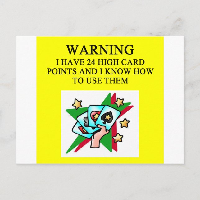 duplicate bridge joke postcard (Front)