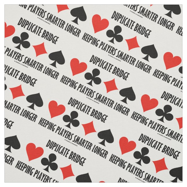 Duplicate Bridge Keeping Players Smarter Longer Fabric (Swatch)