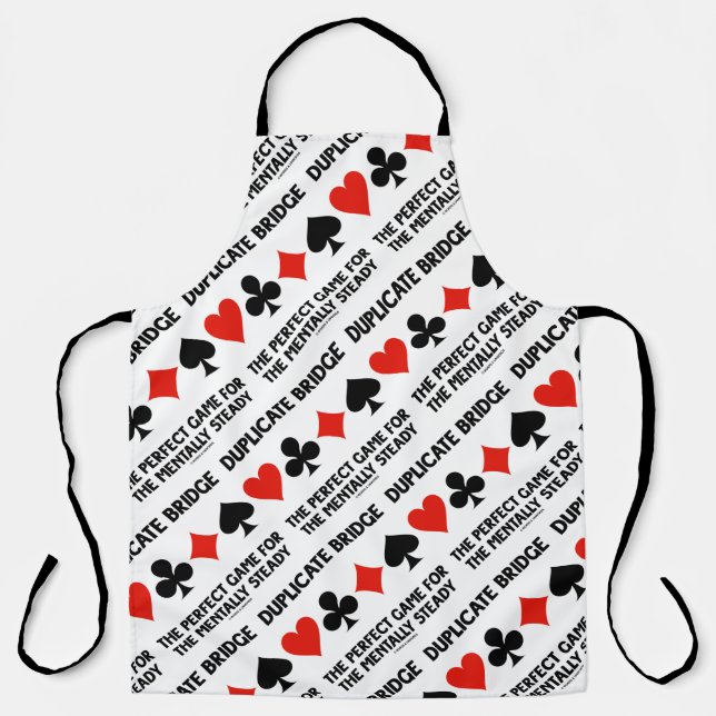 Duplicate Bridge Perfect Game For Mentally Steady Apron (Front)