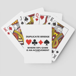 Duplicate Bridge Where 50% Game Is An Achievement Playing Cards