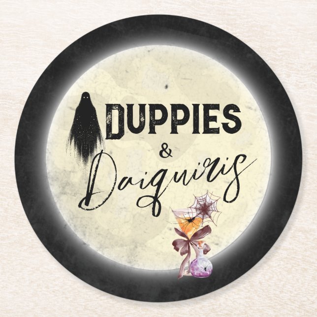 Duppies and Daiquiris Halloween Paper Coaster (Front)