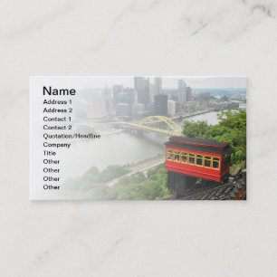 Duquesne Incline in Pittsburgh, Pennsylvania Business Card