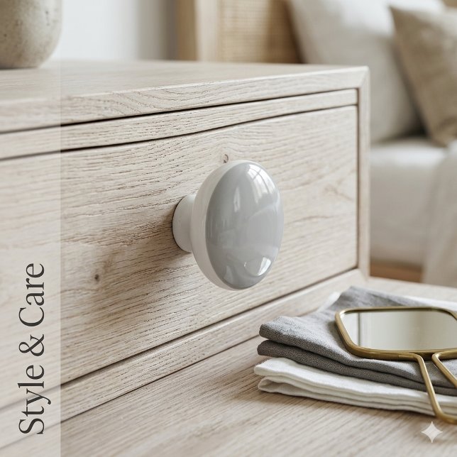Durable Brushed Nickel Ceramic Knob for Home Decor (Durable Brushed Nickel Ceramic Knob for Home Decor)