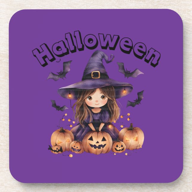 Durable Halloween Witch Coaster (Front)