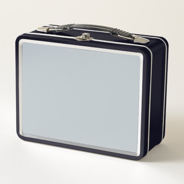 Durable Metallic Silver Lunchbox for On-the-Go (Front)