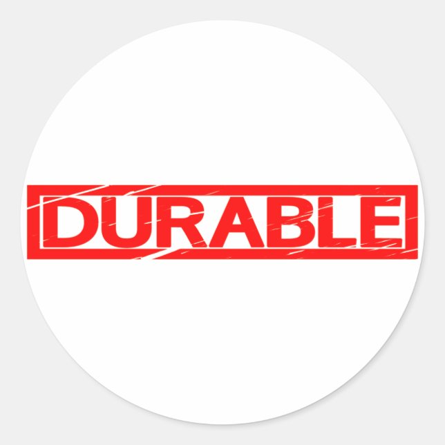 Durable Stamp Classic Round Sticker (Front)
