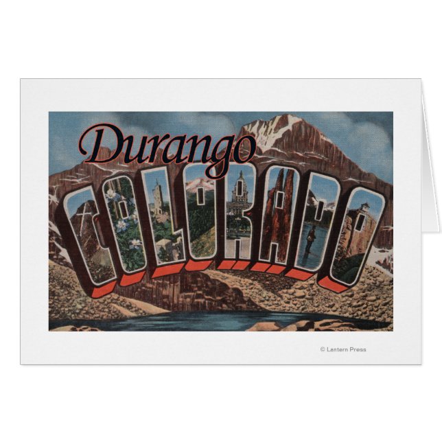 Durango, Colorado - Large Letter Scenes (Front Horizontal)