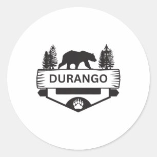 Durango Colorado Wildlife Bear Hiking Camping Skii Classic Round Sticker