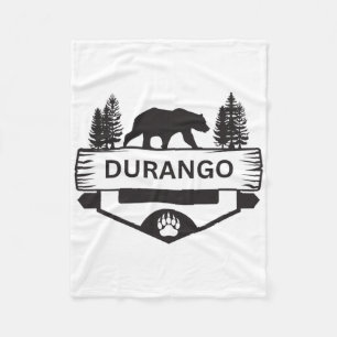 Durango Colorado Wildlife Bear Hiking Camping Skii Fleece Blanket