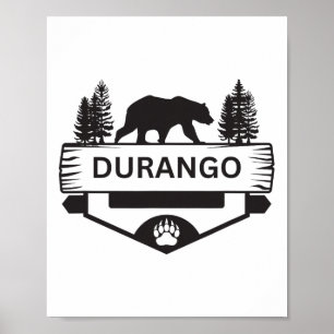 Durango Colorado Wildlife Bear Hiking Camping Skii Poster