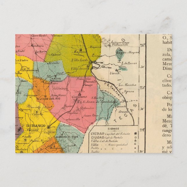 Durango, Mexico Postcard (Front)