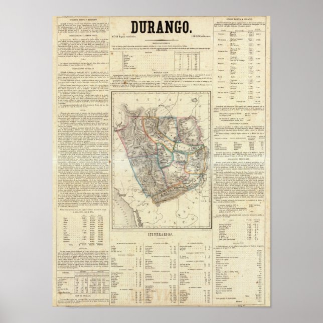 Durango, Mexico Poster (Front)