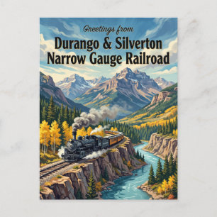 Durango & Silverton Narrow Gauge Railroad Colorado Postcard