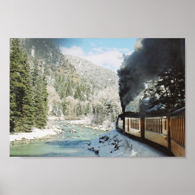Durango Silverton Railroad in the winter Poster (Front)