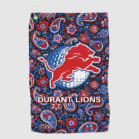 Durant Lions Golf - Paisley Blue Floral