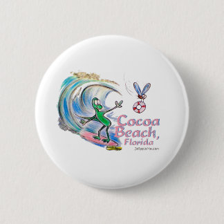 Durante Surfing Cocoa Beach, Florida 6 Cm Round Badge