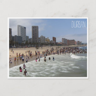 durban beach postcard