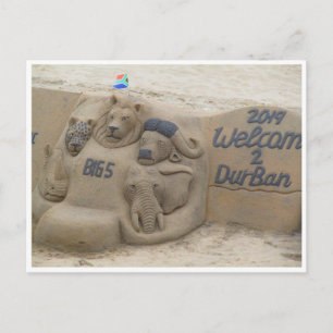 durban beach welcome postcard