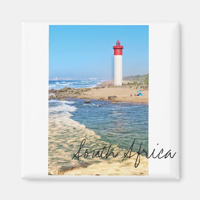 Durban Lighthouse Ocean South Africa Magnet (Front)