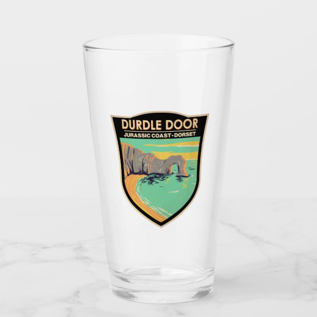 Durdle Door On Jurassic Coast In Dorset England Glass (Front)